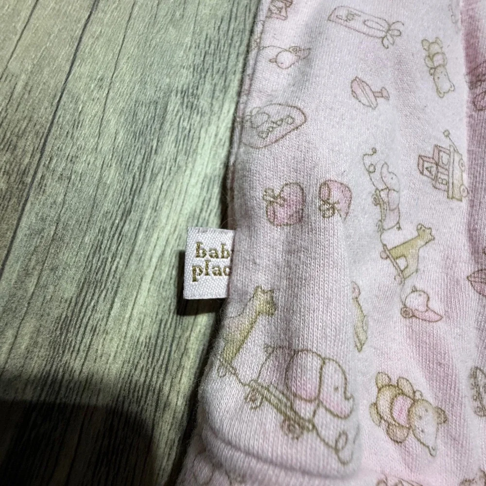 Vintage The Children's Place Pink Nursery Print Sleeper Cottagecore